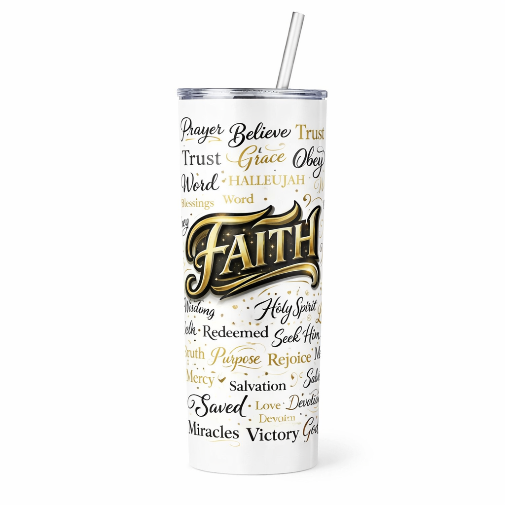 Redeemed Inspirational 20 oz Skinny Tumbler