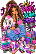 Pray Plan Dream – Faith-Inspired UVDTF Journal Transfer | 5 × 3 Inches