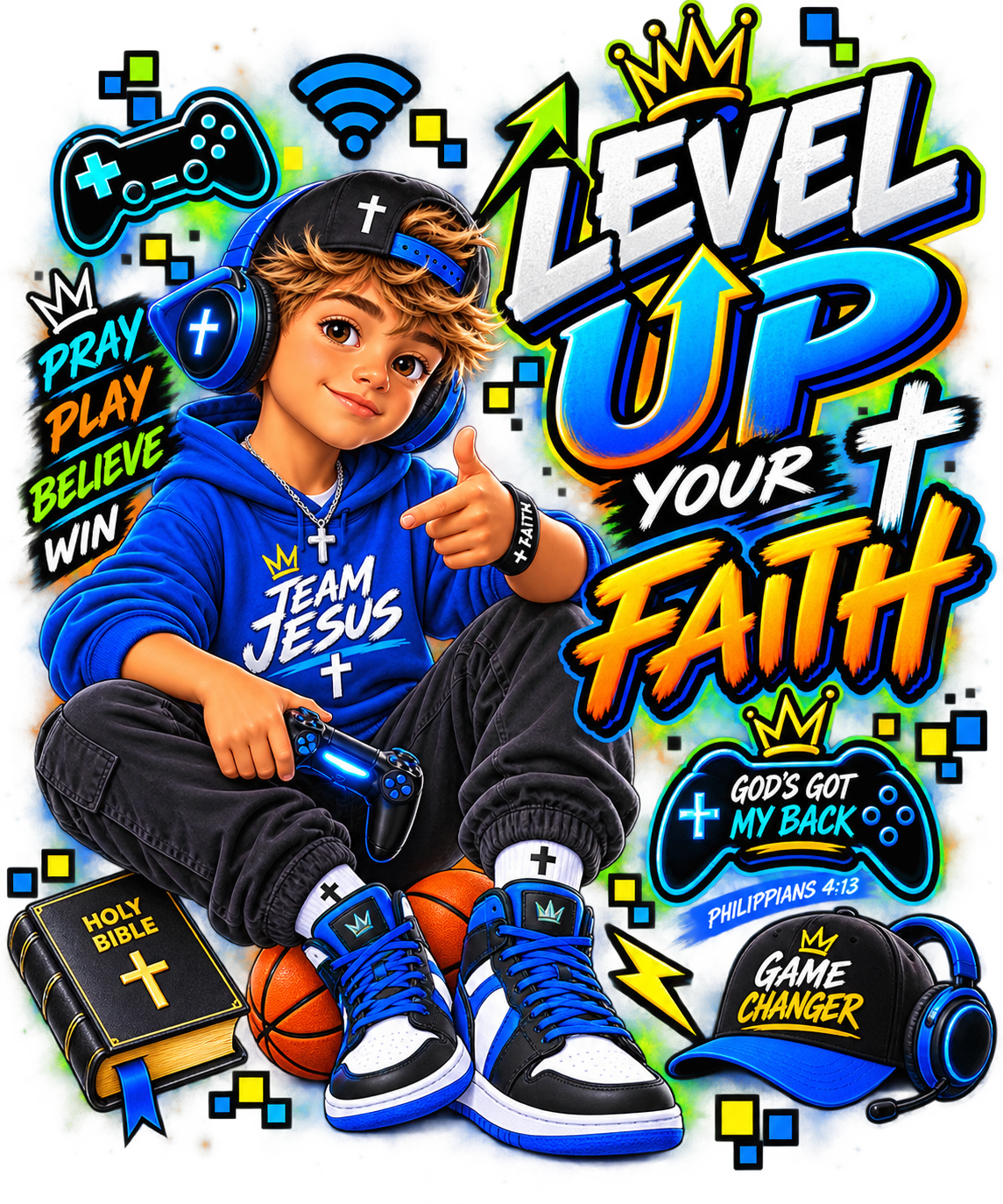 Level Up Your Faith Gamer UVDTF Transfer | A5 Journal